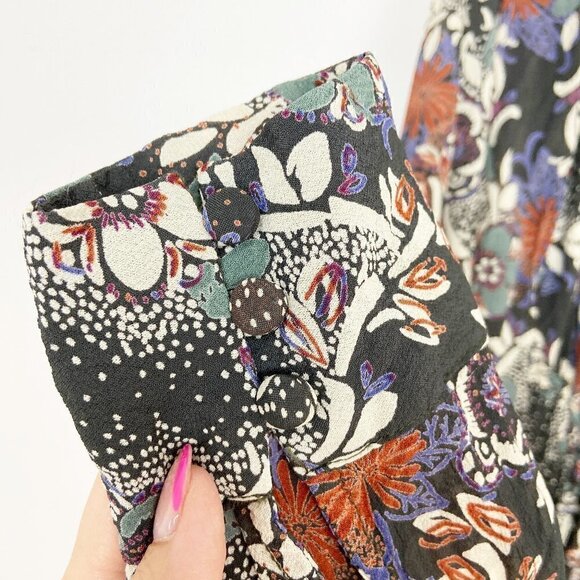 FREE PEOPLE | Floral Print Boho Tunic Tassel Small - Picture 6 of 10